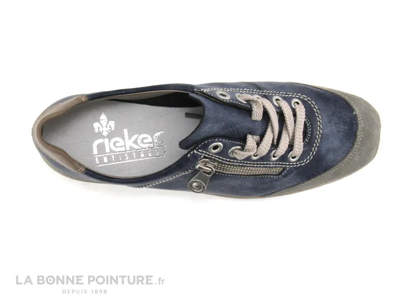 Achat chaussures Rieker Femme Chaussure basse / Derby, vente Rieker 53721-41 - Dust Jeans Steel - Chaussure basse bleue - Femme