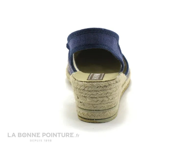 Achat chaussures Rondinaud Femme Chaussure en Toile, vente Rondinaud LEDE Beige - Bleu Jeans - Espadrille compensee