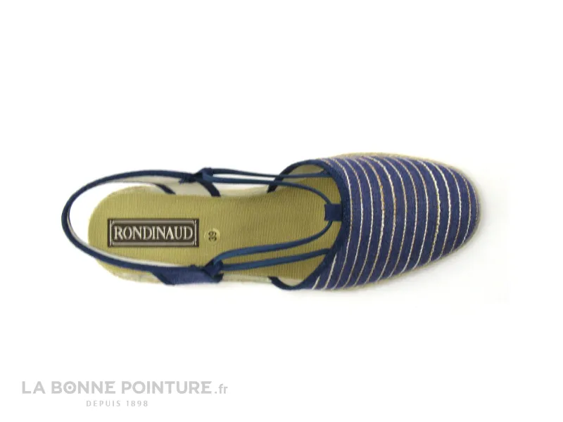 Achat chaussures Rondinaud Femme Chaussure en Toile, vente Rondinaud LEDE Beige - Bleu Jeans - Espadrille compensee