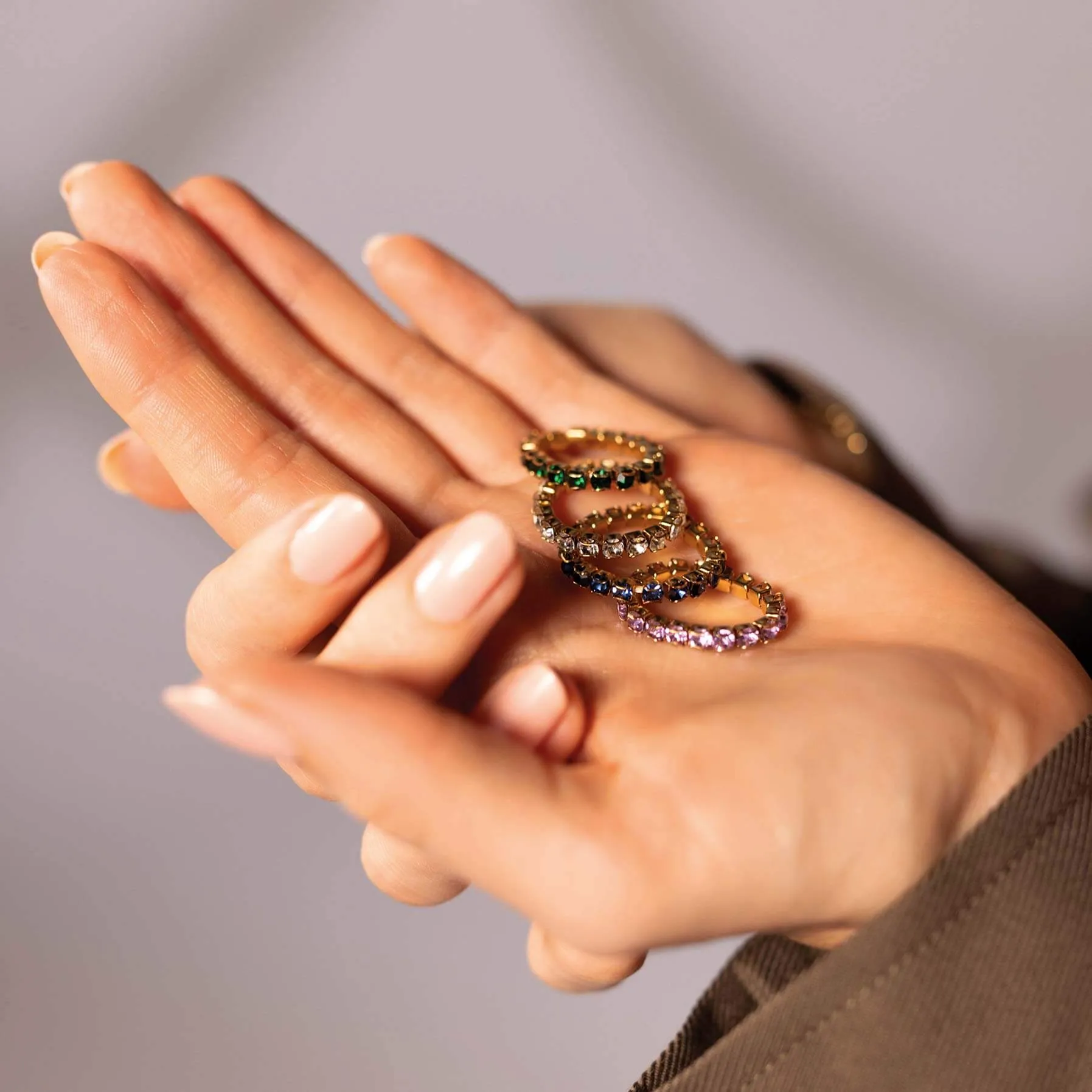 Bague Avenue strass bleus