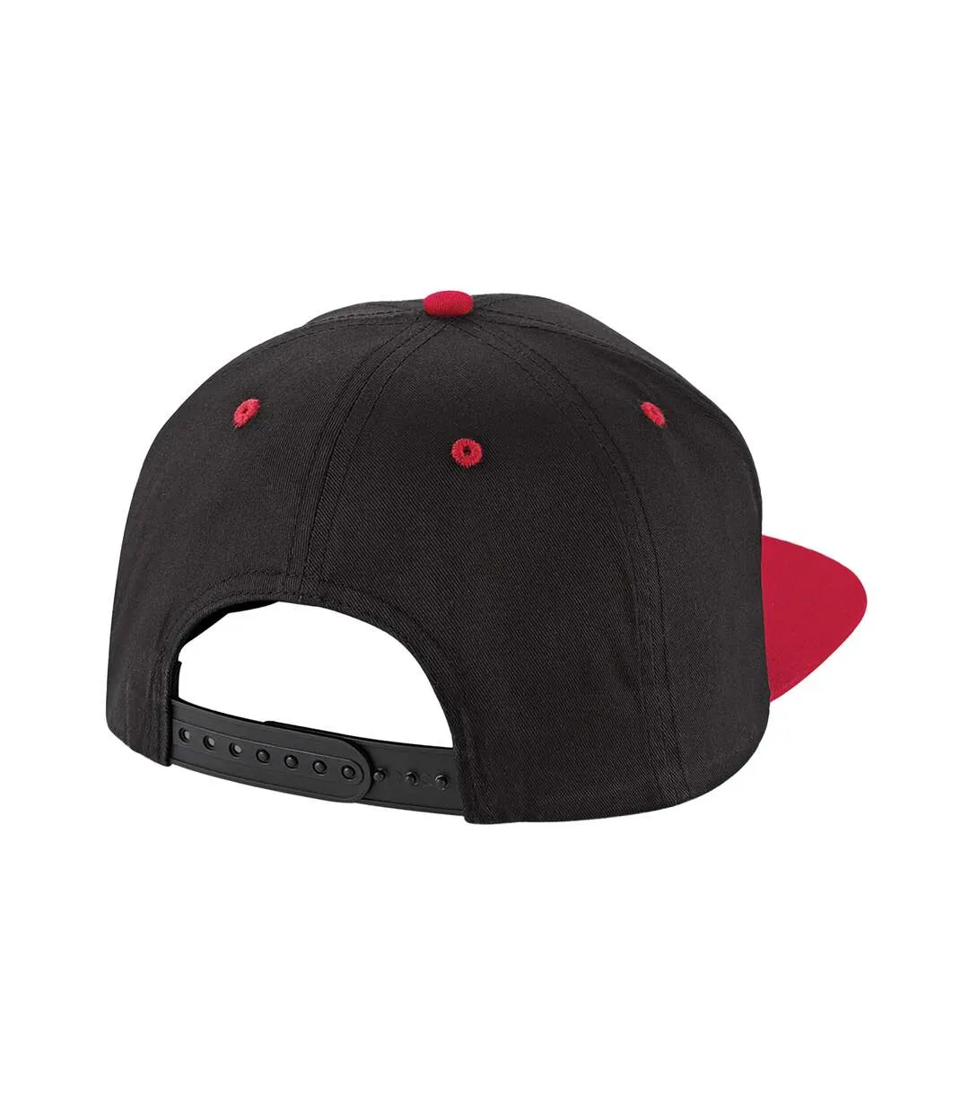 Casquette ajustable adulte noir / rouge Beechfield