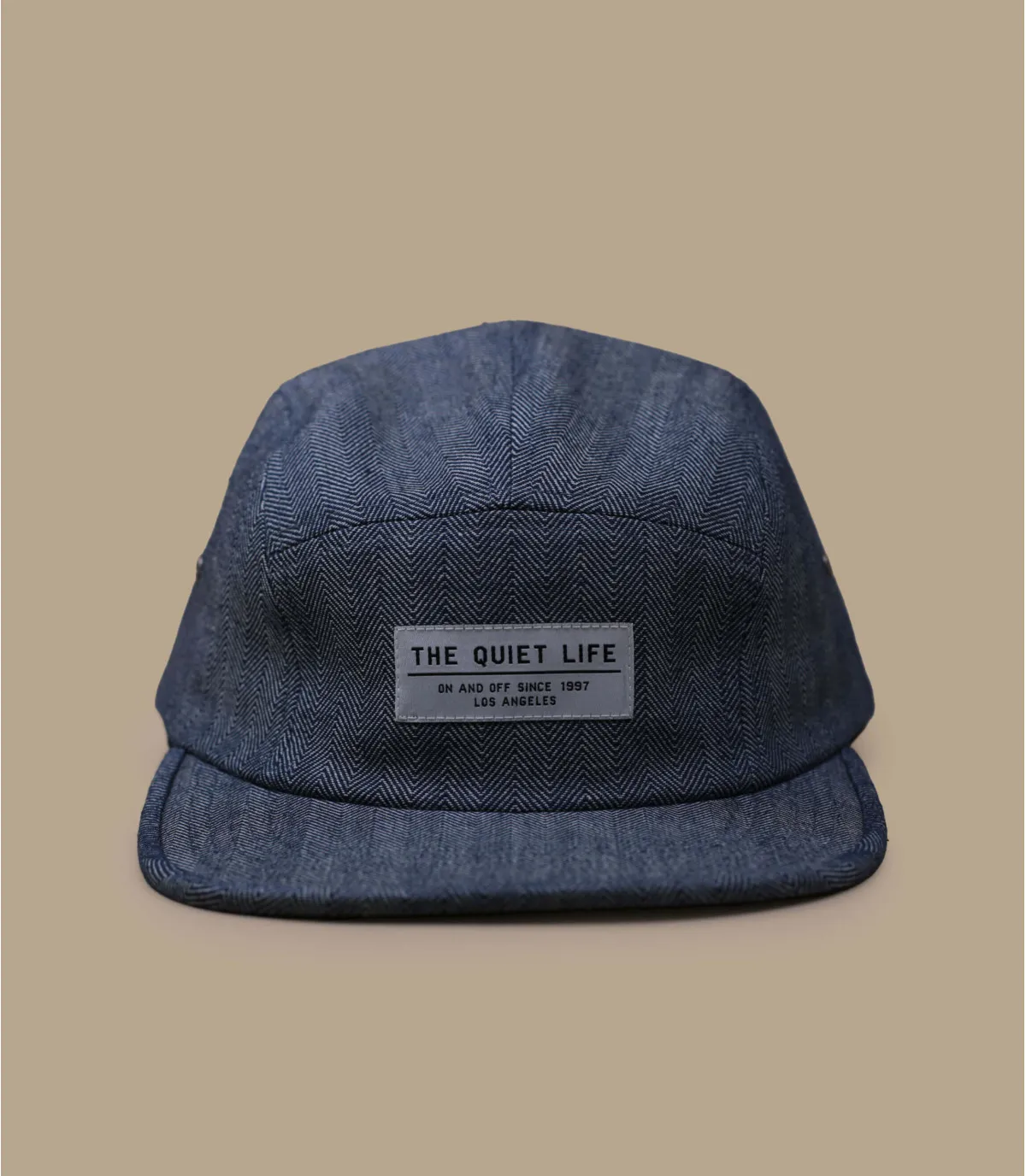 Casquette five panel bleu marine chevron - Casquette Denim Herringbone 5 Panel Camper The Quiet Life : Headict