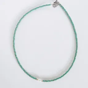 Collier de perles unies Vert