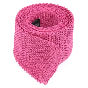 Cravate tricot rose vif Monza