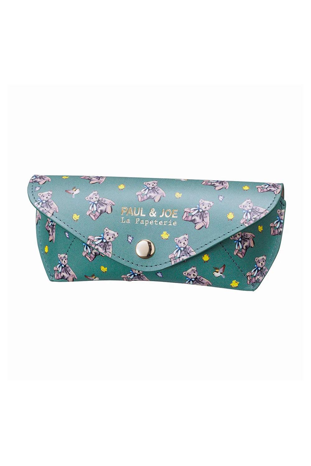 Etui à lunettes vert avec motif oursons