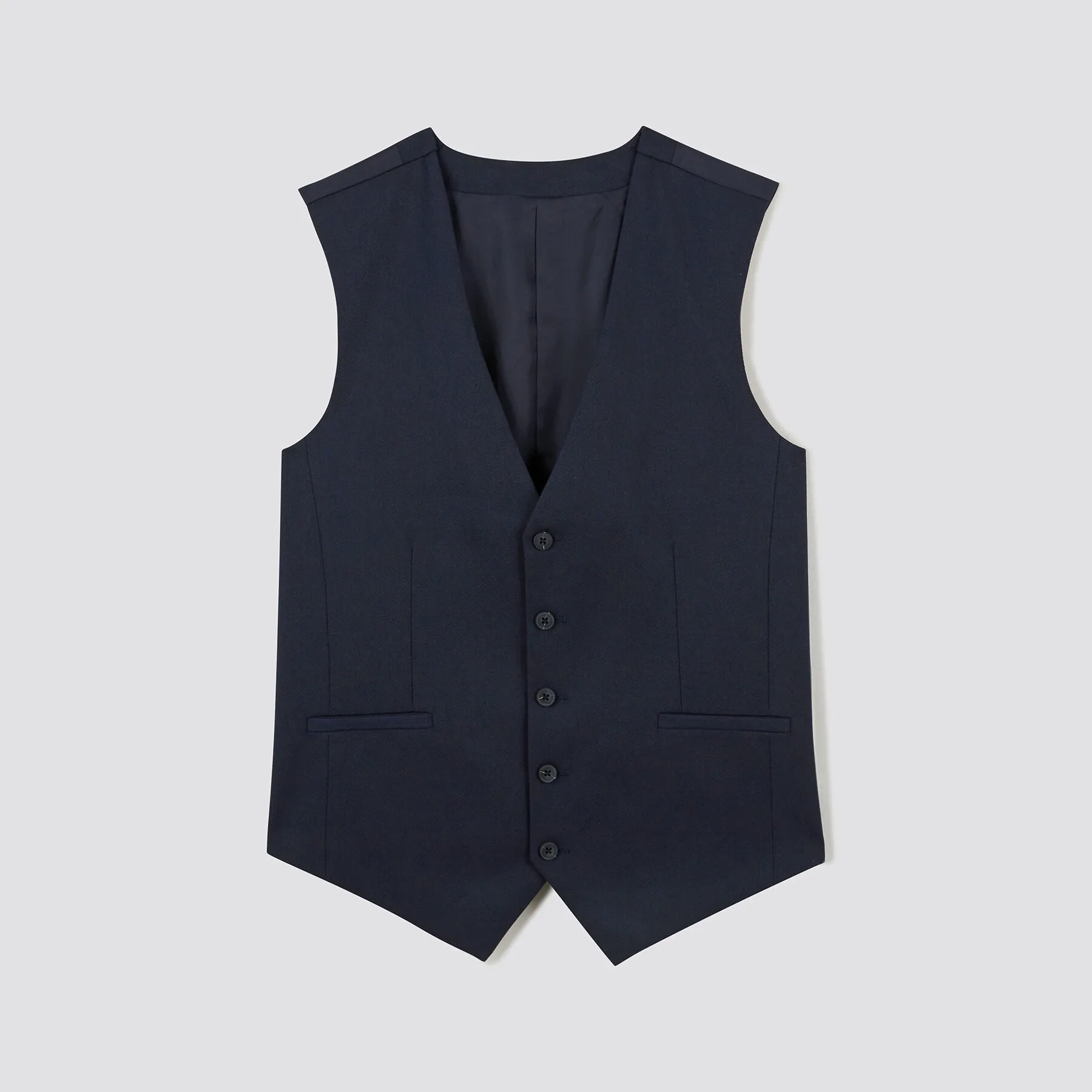 Gilet de costume uni slim Bleu foncé | Jules