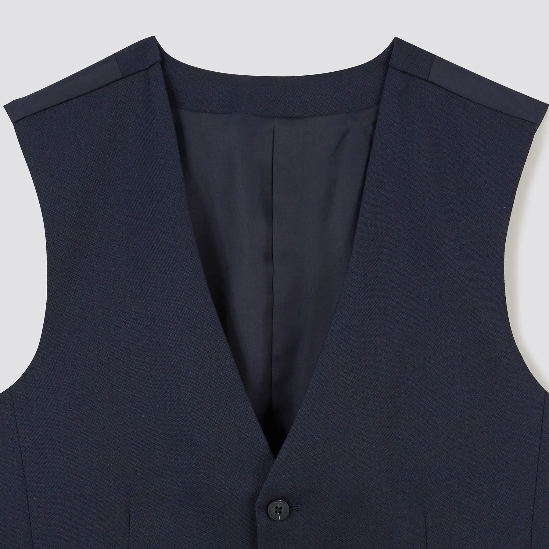 Gilet de costume uni slim Bleu foncé | Jules