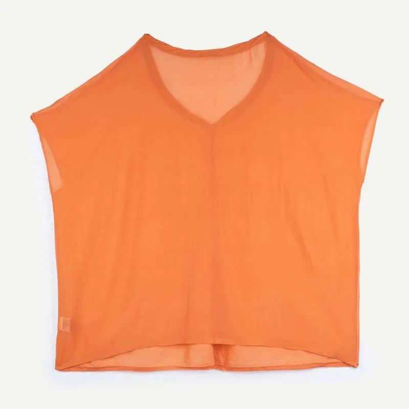 Gilet sans manche orange Femme AMERICAN VINTAGE à prix dégriffé ! | 