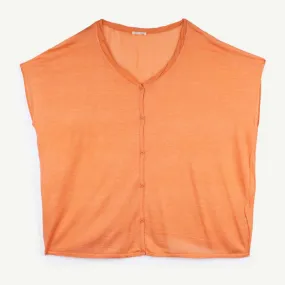 Gilet sans manche orange Femme AMERICAN VINTAGE à prix dégriffé ! | 