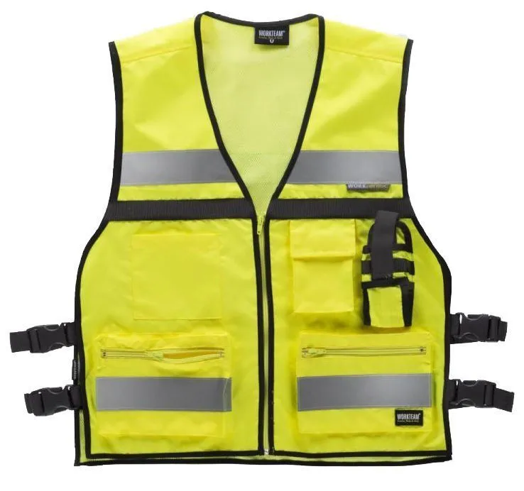 Gilet tactique sécurité intervention unisexe - C3601 - jaune fluo 