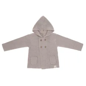 Gilet tricoté à capuche pour bébé, Garden Explorer gris | Lässig