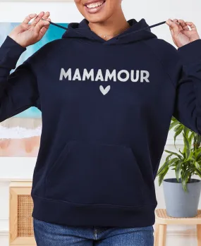 Hoodie femme Mamamour (effet velours)