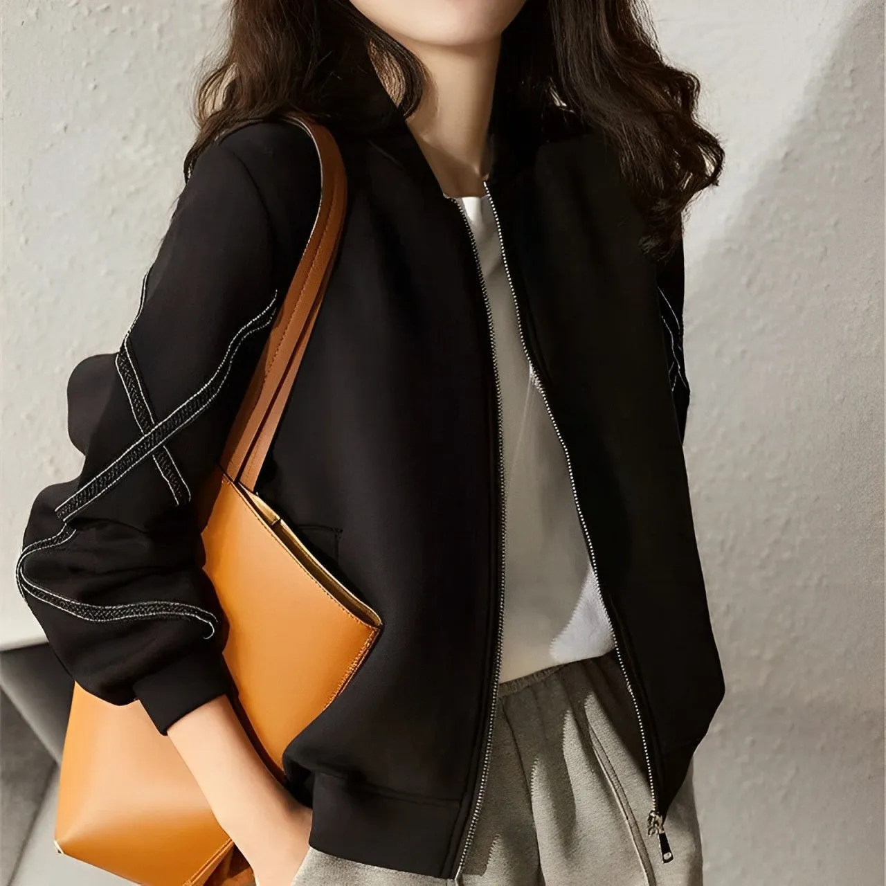 Jessi - Veste bomber tendance au style rétro