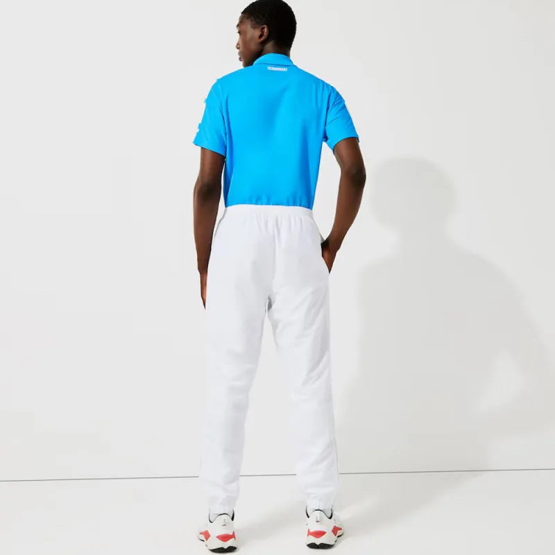 PANTALON DE SURVÊTEMENT UNI LACOSTE SPORT EN TISSU LEGER BLANC