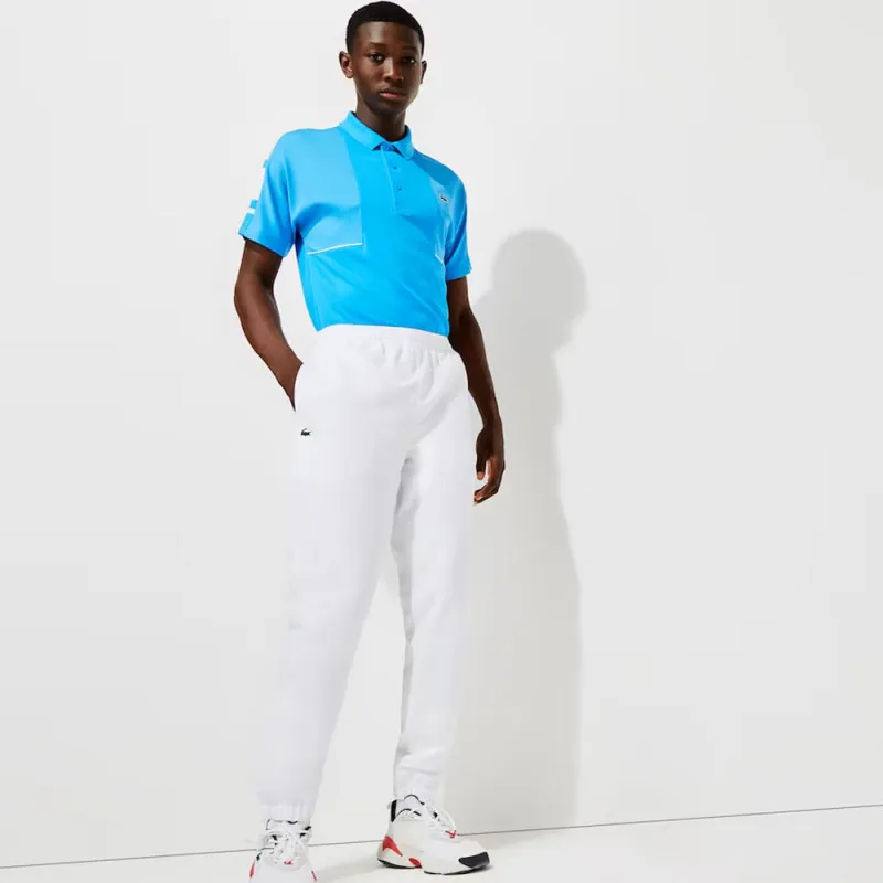 PANTALON DE SURVÊTEMENT UNI LACOSTE SPORT EN TISSU LEGER BLANC