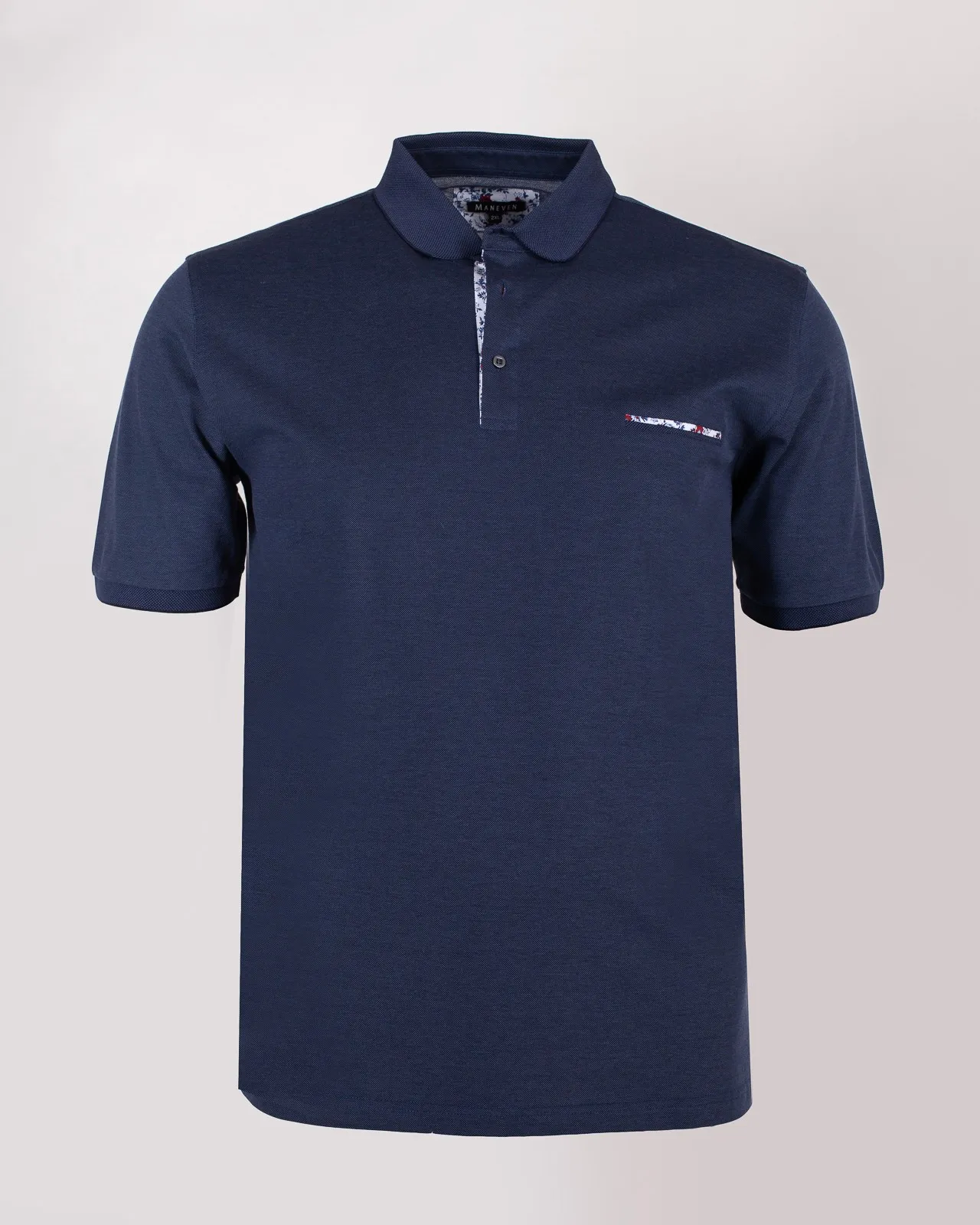 Polo oxford mercerisé Maneven grande taille bleu - Size-factory