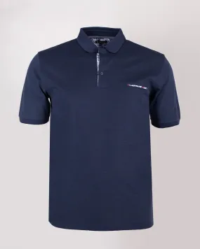 Polo oxford mercerisé Maneven grande taille bleu - Size-factory