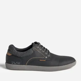 Tennis noir détail textile chiné - Baskets / Tennis Homme | ERAM