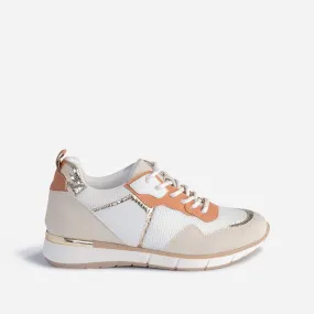 Tennis TEXTO blanche, beige, terracotta et or - Baskets / Tennis Femme | ERAM